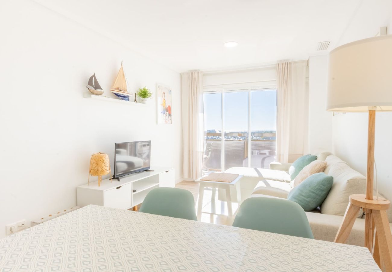 Apartamento en Santa Pola - Primera Línea de playa y paseo marítimo - Domidai 