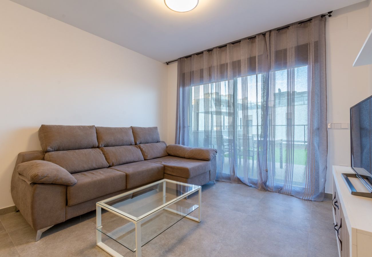 Apartamento en Santa Pola - Vecindario exclusivo - piscina infinita y garaje