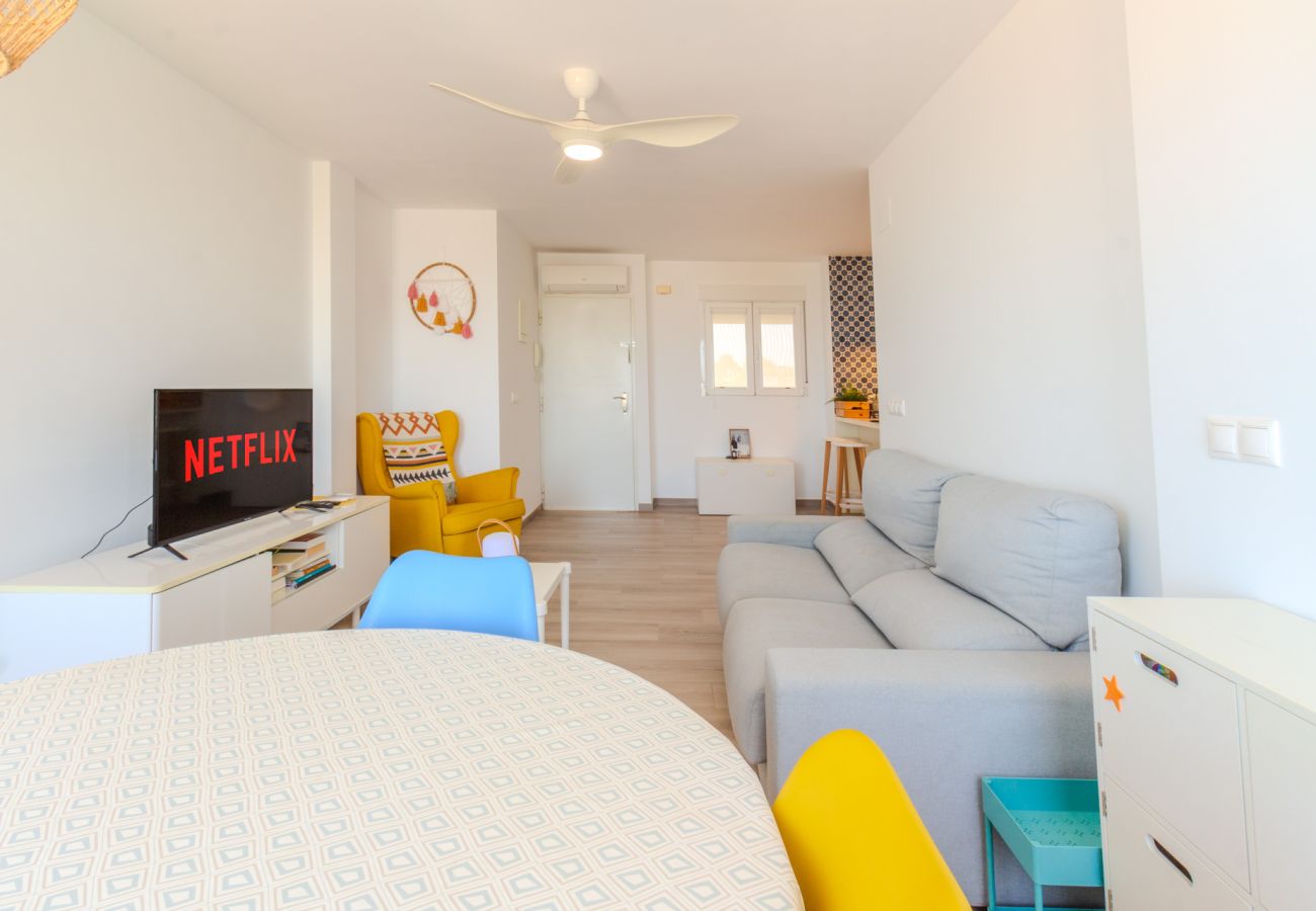 Apartamento en Santa Pola - Apartamento tranquilo con vistas al mar