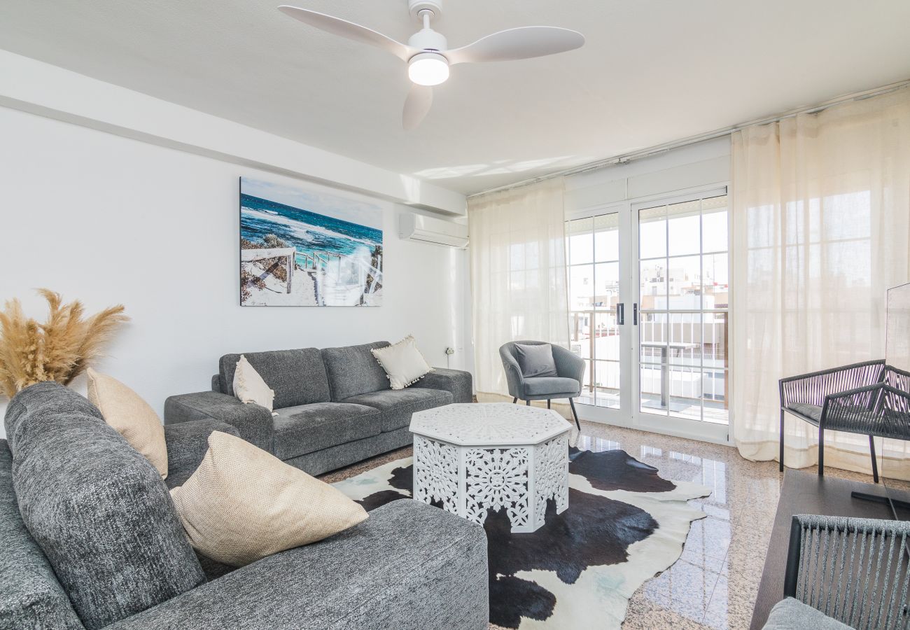 Apartamento en Santa Pola - Enrome piso para el descanso frente a la playa