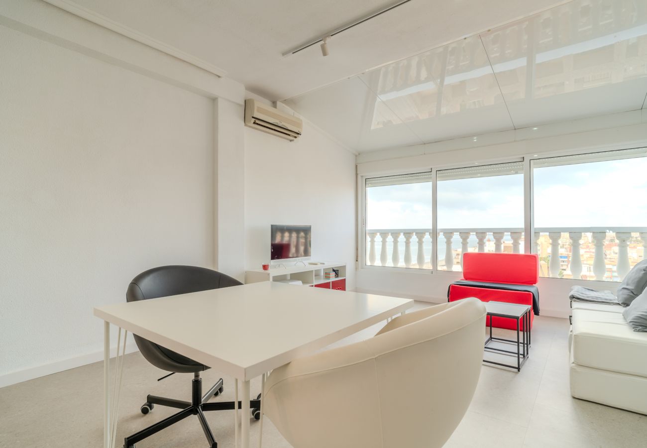 Apartamento en Santa Pola - Apartamento vistas al mar, terraza y playa a 1 min - Santa Pola